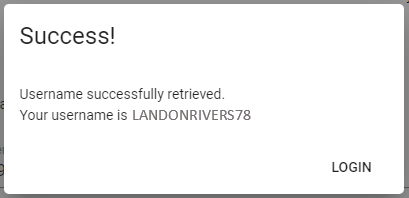 Forgot Username